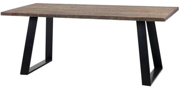 Nordic Design Masivní dubový jídelní stůl Hof 180x90 cm s černou podnoží