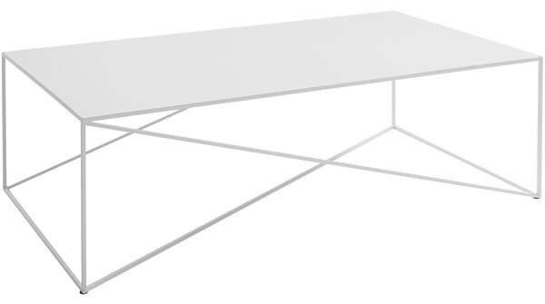 Nordic Design Bílý kovový konferenční stolek Mountain 140 x 80 cm