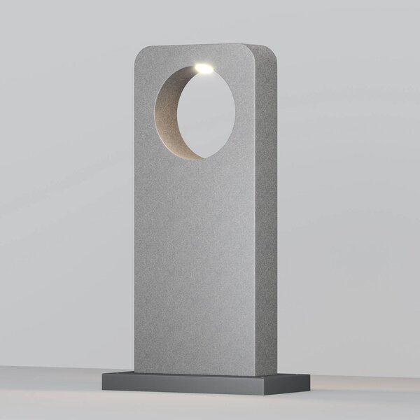Maytoni LED osvětlení cesty BETONE, výška 74 cm, šedé, cementové, IP65, Hliník / šedá / zinek, Beton, Moderní