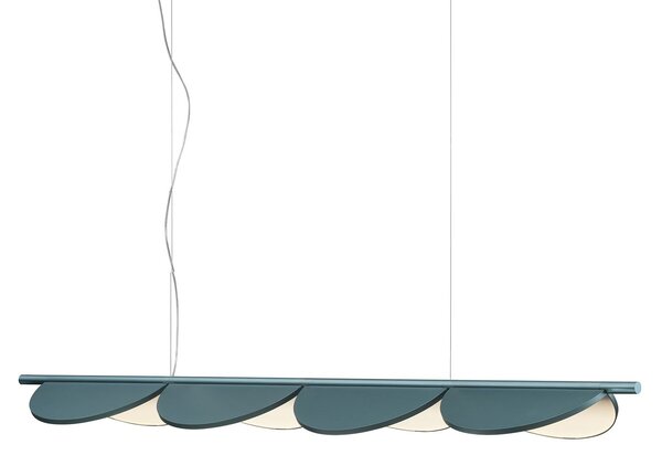 Flos F0422039 Almendra S4, závěsné svítidlo, modrá metalizovaná, 60W 2700K stmívatelné, 166cm