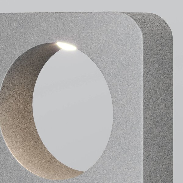 Maytoni LED osvětlení cesty BETONE, výška 74 cm, šedé, cementové, IP65, Hliník / šedá / zinek, Beton, Moderní