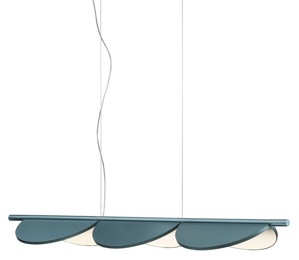 Flos F0420039 Almendra S3, závěsné svítidlo, modrá metalizovaná, 45W 2700K stmívatelné, 128cm