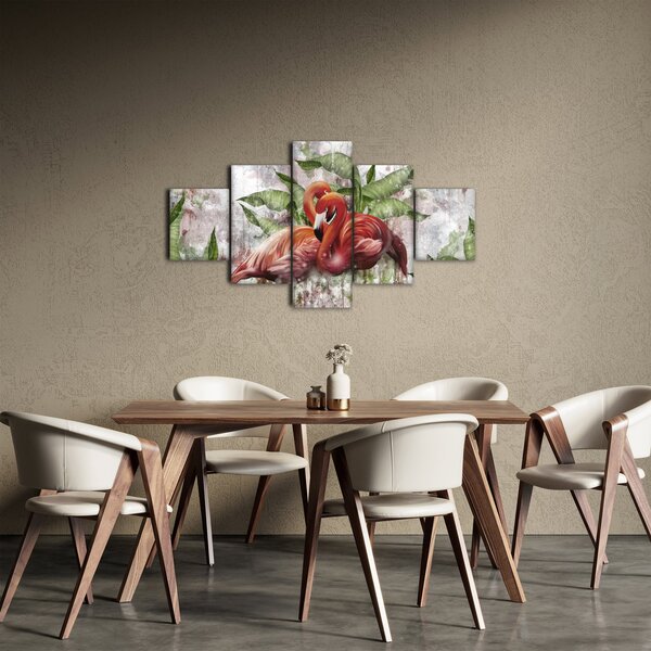 Obraz - Plameňáci (125x70 cm)