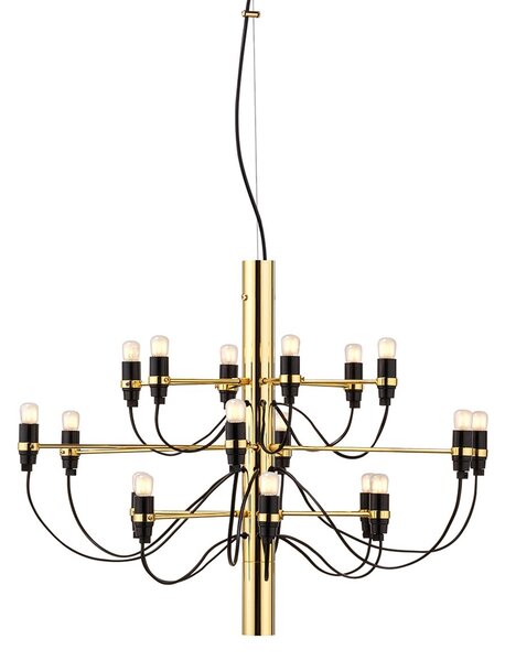 Flos A1351059 2097-18, luxusní mosazný lustr, 18x15W E14 mléčná, prům. 69cm, výška 51cm