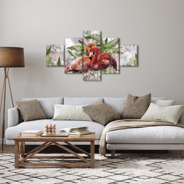 Obraz - Plameňáci (125x70 cm)