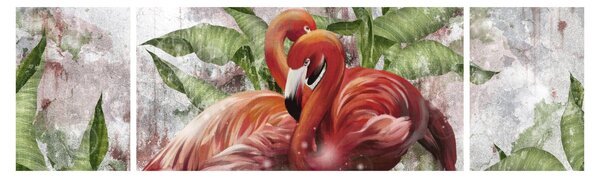 Obraz - Plameňáci (170x50 cm)