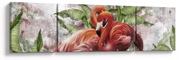 Obraz - Plameňáci (170x50 cm)