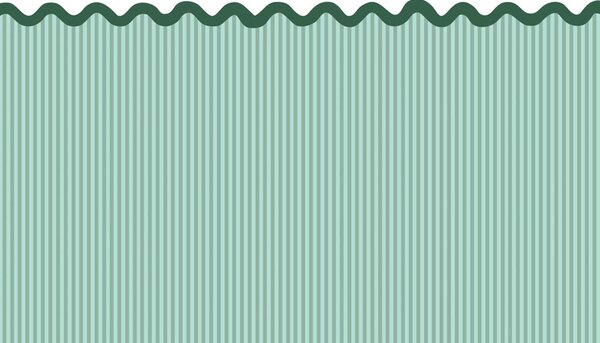 Dětská obrazová tapeta s vlnkami, bílo-zelená, 159522, Color Pop, Esta Home
