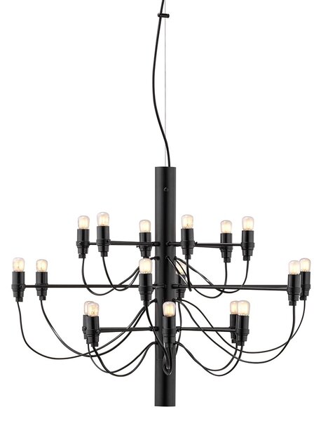 Flos A1351031 2097-18, luxusní matně černý lustr, 18x15W E14 mléčná, prům. 69cm, výška 51cm
