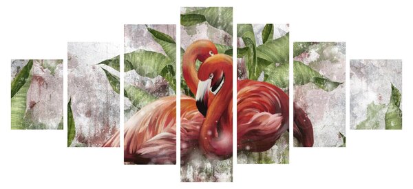 Obraz - Plameňáci (210x100 cm)