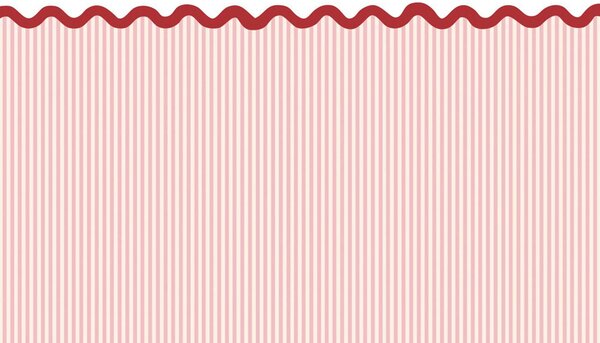 Dětská obrazová tapeta s vlnkami, bílo-růžová, 159524, Color Pop, Esta Home