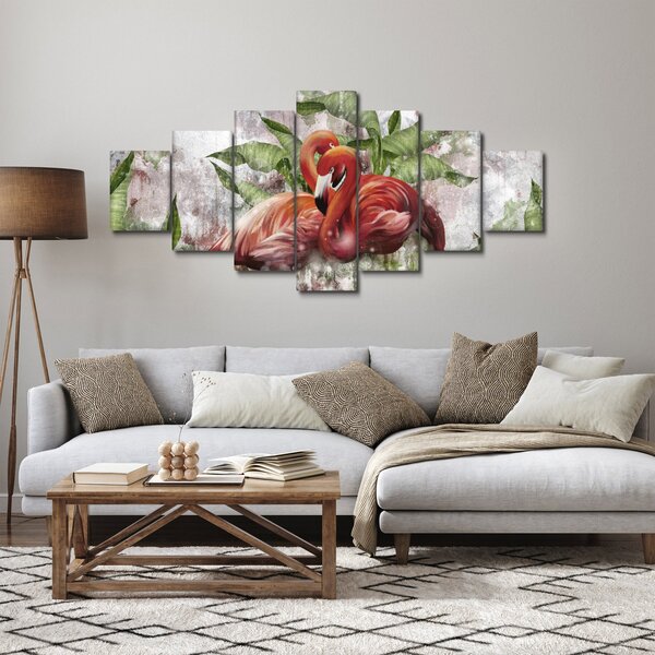 Obraz - Plameňáci (210x100 cm)