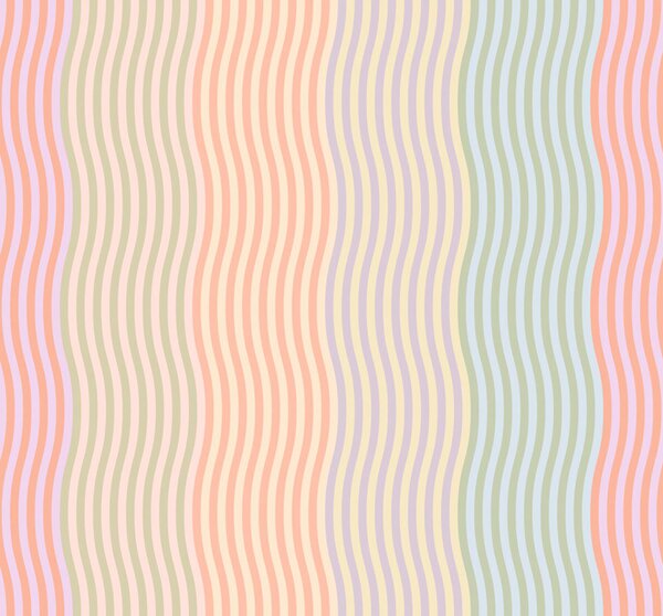 Luxusní obrazová tapeta s vlnkami, fialová, zelená, 159513, Color Pop, Esta Home