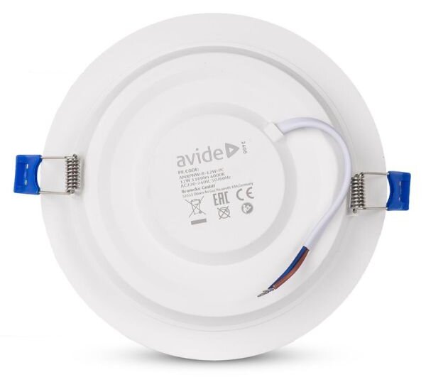 Vestavný LED panel 12W 1160lm, teplá, kruhový, 15cm