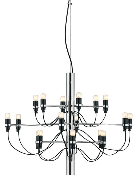 Flos A1351057 2097-18, luxusní chromový lustr, 18x15W E14 mléčná, prům. 69cm, výška 51cm