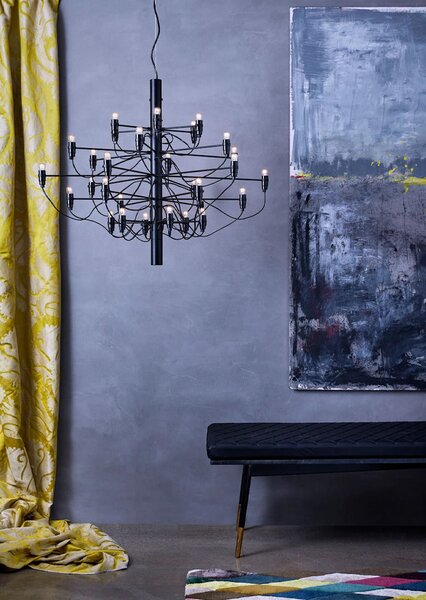 Flos A1402059 2097-30, luxusní mosazný lustr, 30x15W E14 čirá, prům. 88cm, výška 72cm