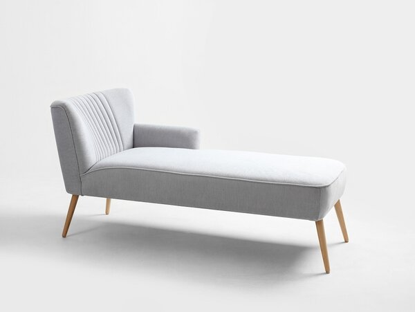 Nordic Design Světle šedá látková lenoška Ron 152 cm, pravá