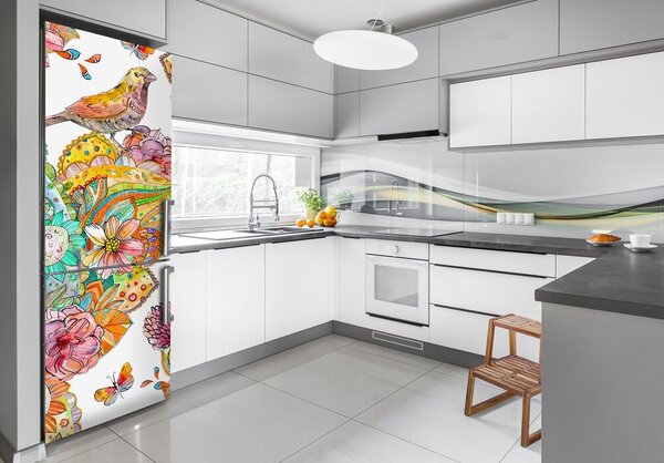 Nálepka fototapeta lednička Motýl květiny FridgeStick-70x190-f-132565544