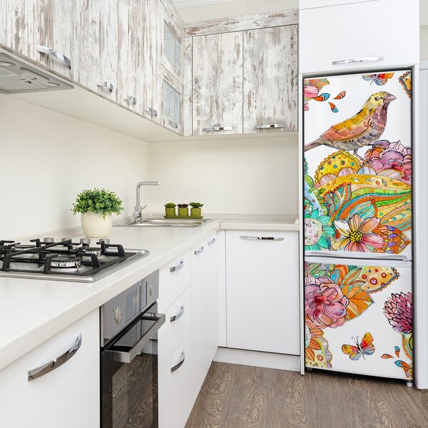 Nálepka fototapeta lednička Motýl květiny FridgeStick-70x190-f-132565544