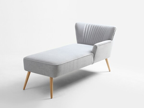 Nordic Design Světle šedá látková lenoška Ron 152 cm, pravá