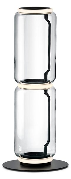 Flos F0289000 Noctambule F2 Low Cylinders Small Base, stojací lampa ze skla se stmívačem, 3x9W LED 2700K, výška 95cm