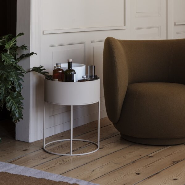 Kulatý stojan na květiny Plant Box Light Grey