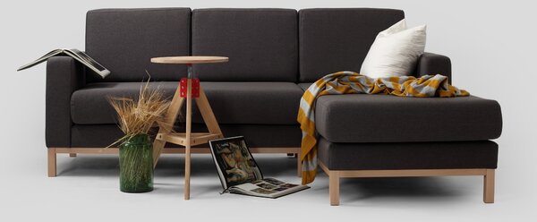 Nordic Design Rohová pohovka Skandi 215 cm, pravá