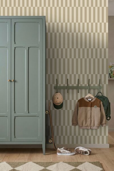 Tapeta s pruhy, šedo-hnědá, béžová, 131212, Color Pop, Esta Home