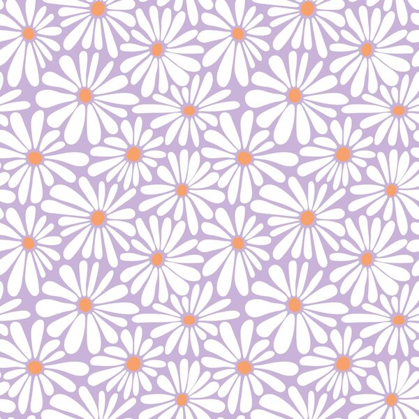 Květinová tapeta, bílá, fialová, 131153, Color Pop, Esta Home