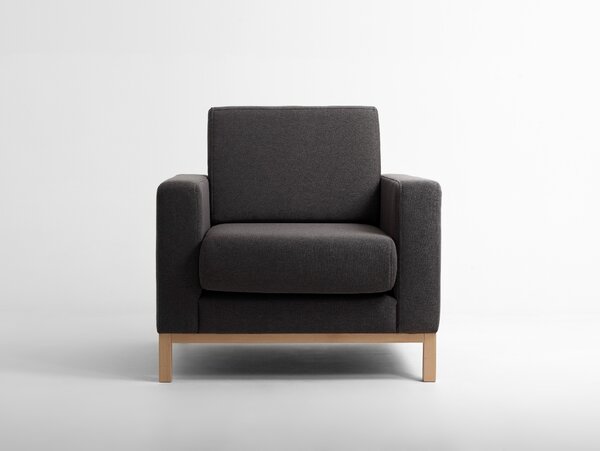 Nordic Design Antracitově šedé látkové křeslo Skandi