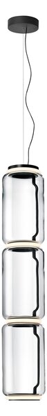 Flos F0276000 Noctambule S3 Low Cylinders, závěsné svítidlo ze skla, 4x9W LED 2700K, výška 139cm