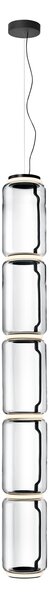 Flos F0278000 Noctambule S5 Low Cylinders, závěsné svítidlo ze skla, 6x9W LED 2700K, výška 229cm
