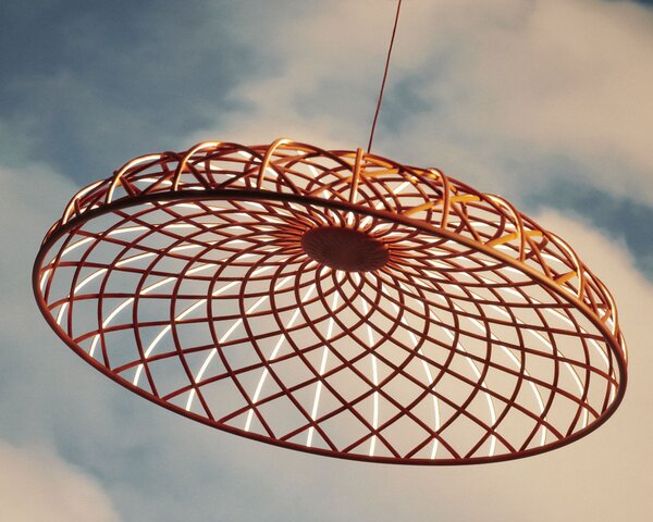 Flos F6392035 Skynest suspension, červené závěsné svítidlo, 78W LED 2700K stmívatelné, prům. 90,4cm