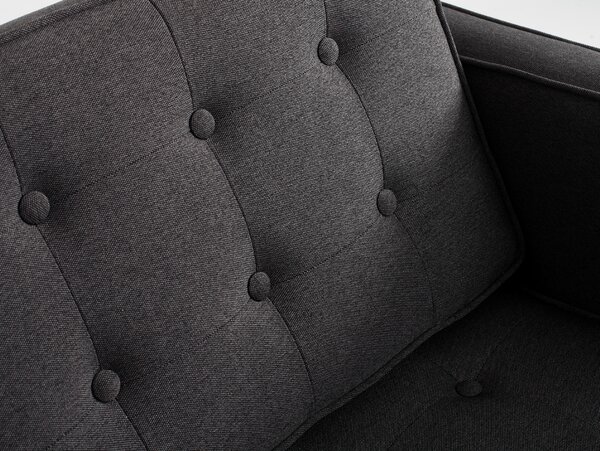 Nordic Design Antracitově šedé látkové křeslo Emmet
