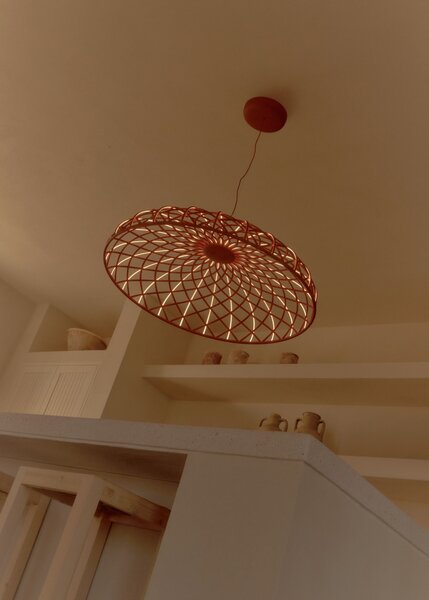 Flos F6392003 Skynest suspension, modré závěsné svítidlo, 78W LED 2700K stmívatelné, prům. 90,4cm