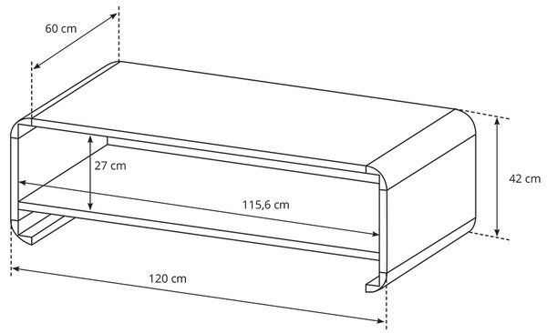 Obývací stěna LINK s | 6 dílů | sestava B | 298 + 120 + 120x60 cm | sonoma