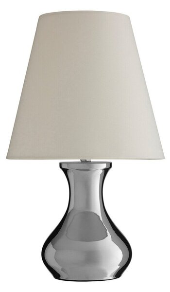 Krémová/ve stříbrné barvě kovová stolní lampa s textilním stínidlem (výška 36 cm) Nell – Premier Housewares