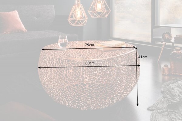 Konferenční stolek LEAF 80 CM COPPER Nábytek | Obývací pokoj | Konferenční stolky | Kulaté