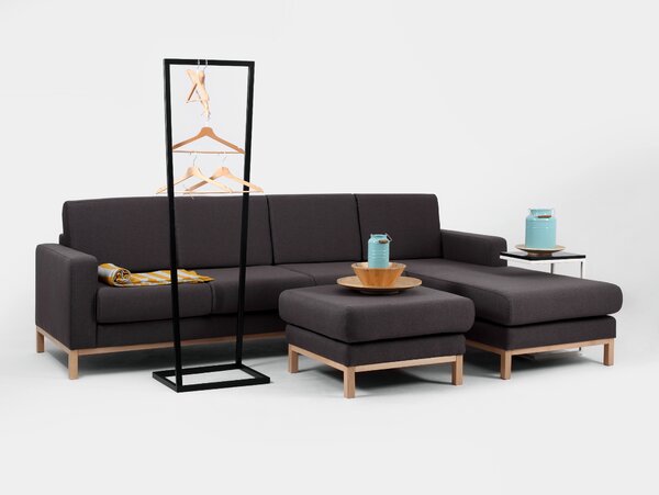 Nordic Design Rohová pohovka Skandi 282 cm, pravá
