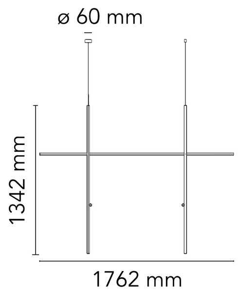 Flos F1889044 Coordinates Module S CLIII, závěsné svítidlo anodizovaná champagne, 180W 2700K