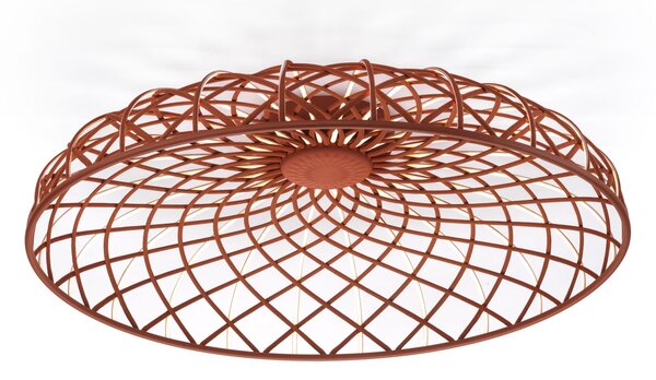 Flos F6393035 Skynest C, červené stropní svítidlo, 57W LED 2700K stmívatelné, prům. 90,4cm