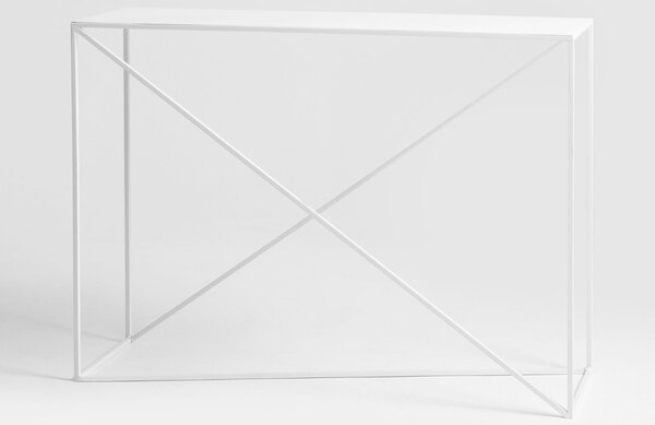 Nordic Design Bílý kovový toaletní stolek Mountain 100 x 30 cm