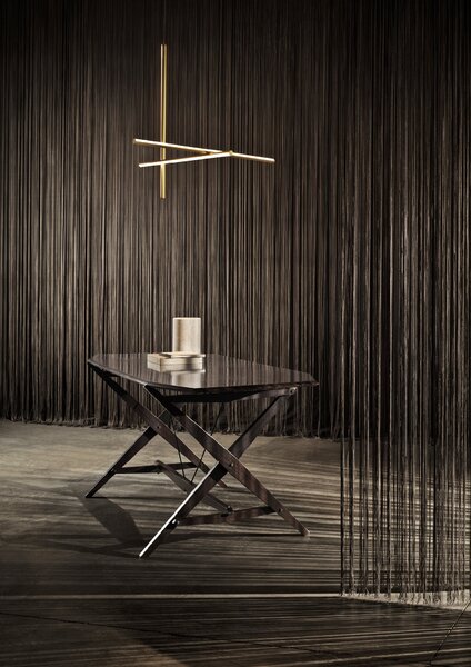 Flos F1842044 Coordinates S 1 CLIII, závěsné svítidlo anodizovaná champagne, 32W 2700K