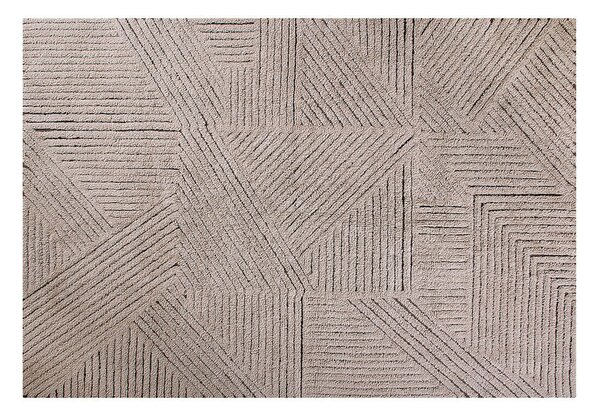 Vlněný koberec vally 170 x 240 cm hnědý