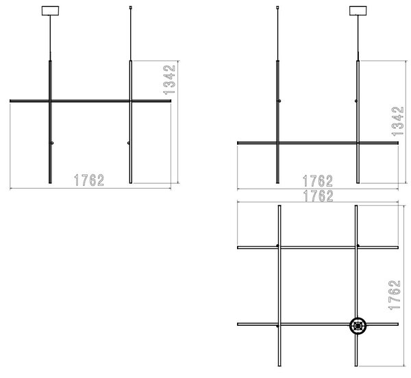 Flos F1880044 Coordinates Module S, závěsné svítidlo anodizovaná champagne, 180W 2700K