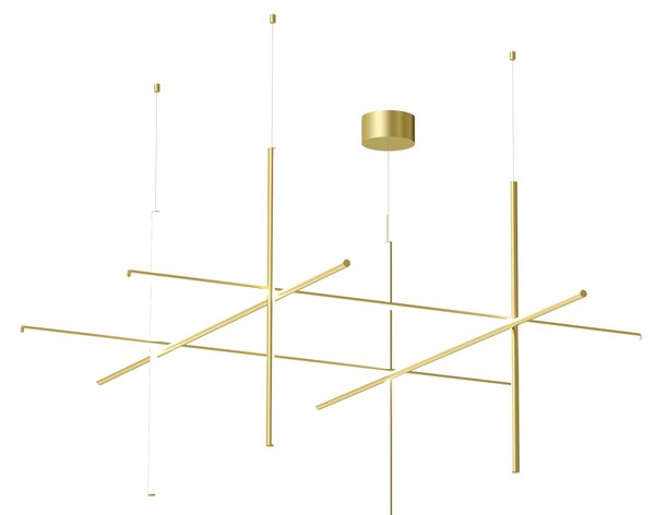 Flos F1854044 Coordinates S4, závěsné svítidlo anodizovaná champagne, 161W 2700K