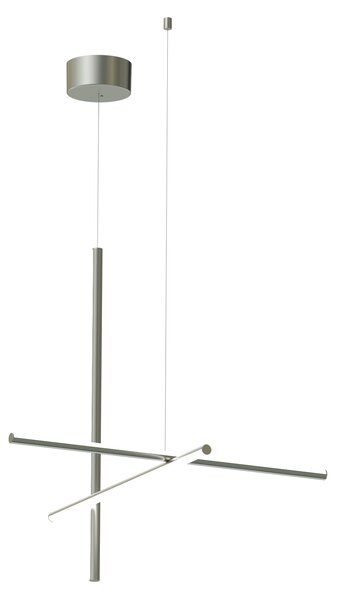Flos F1860033 Coordinates S 1, závěsné svítidlo, stříbrná, 37W 2700K