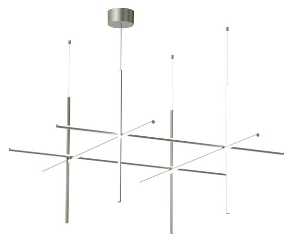 Flos F1854033 Coordinates S4, závěsné svítidlo, stříbrná, 161W 2700K