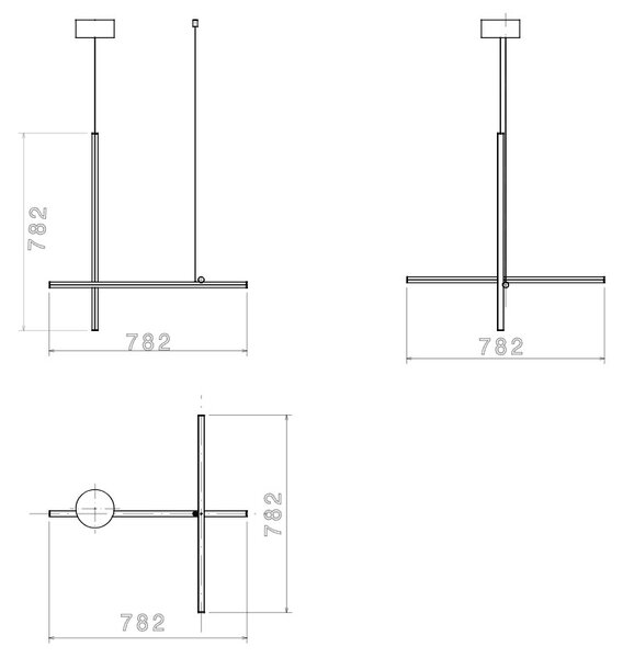 Flos F1842044 Coordinates S 1 CLIII, závěsné svítidlo anodizovaná champagne, 32W 2700K