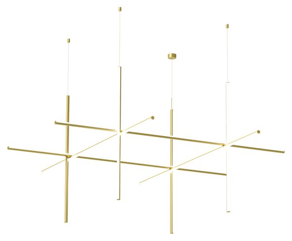 Flos F1848044 Coordinates S4 CLIII, závěsné svítidlo anodizovaná champagne, 147W 2700K